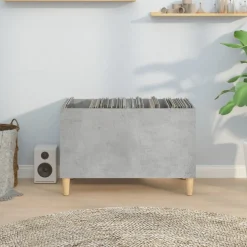 vidaXL Platenkast 74,5x38x48 cm bewerkt hout betongrijs