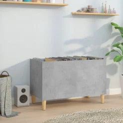 vidaXL Platenkast 74,5x38x48 cm bewerkt hout betongrijs
