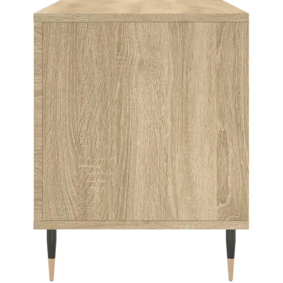 vidaXL Platenkast 100x38x48 cm bewerkt hout sonoma eikenkleurig