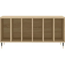 vidaXL Platenkast 100x38x48 cm bewerkt hout sonoma eikenkleurig