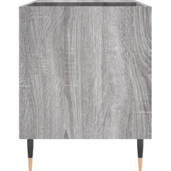 vidaXL Platenkast 85x38x48 cm bewerkt hout grijs sonoma eikenkleurig