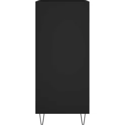 vidaXL Platenkast 84,5x38x89 cm bewerkt hout zwart