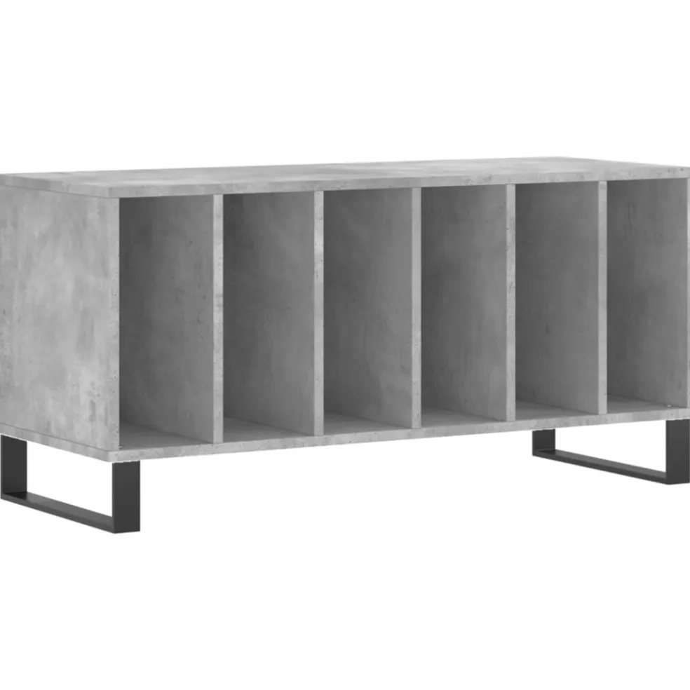 vidaXL Platenkast 100x38x48 cm bewerkt hout betongrijs