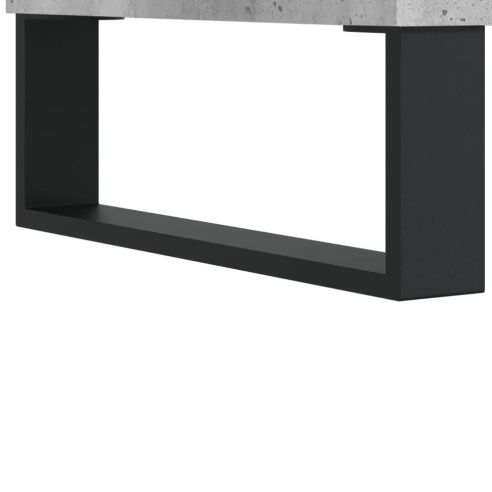 vidaXL Platenkast 100x38x48 cm bewerkt hout betongrijs
