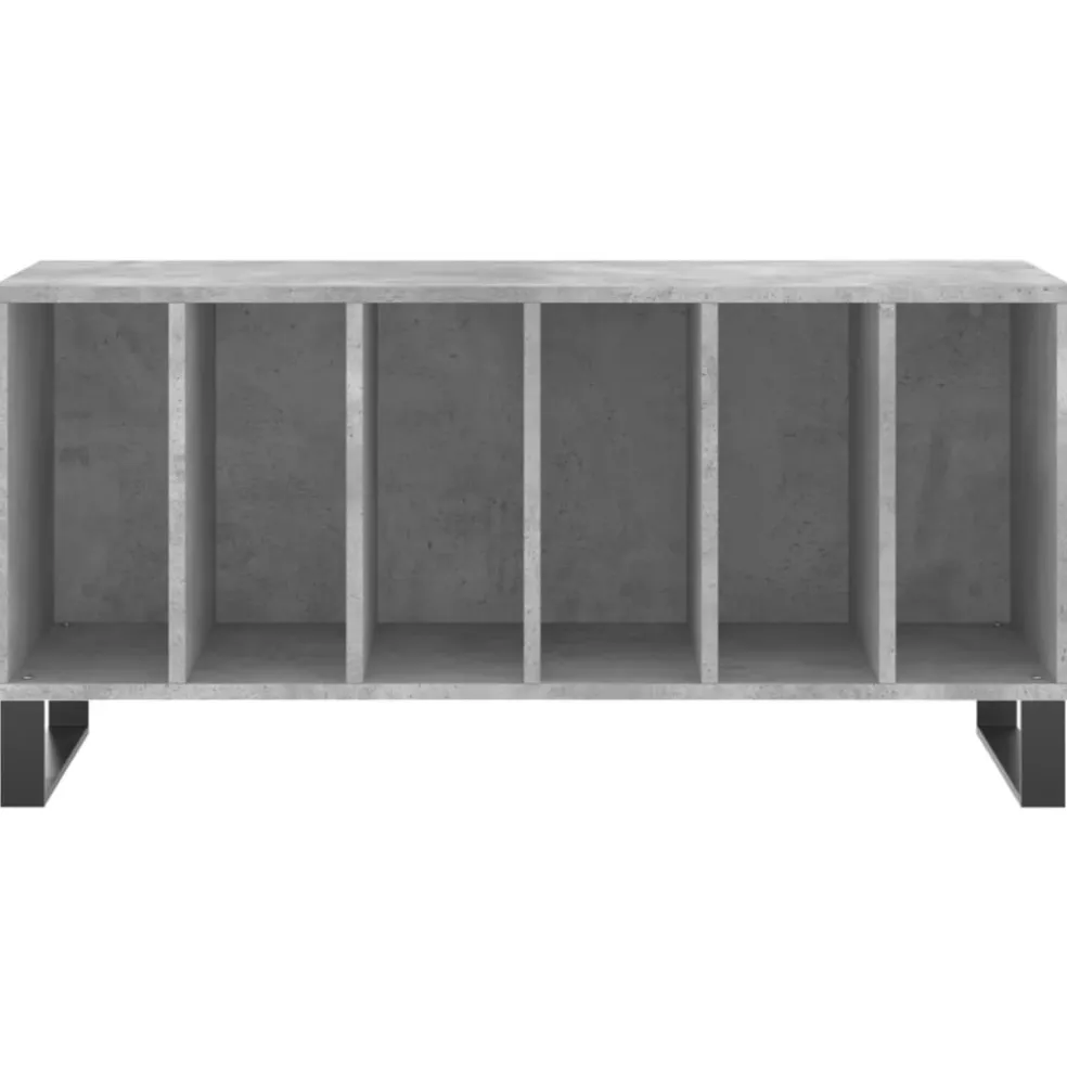 vidaXL Platenkast 100x38x48 cm bewerkt hout betongrijs