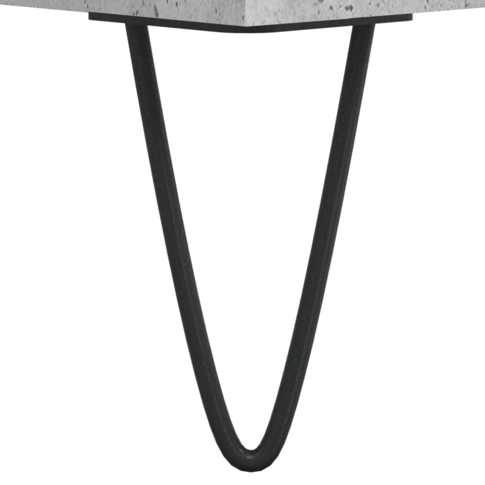 vidaXL Platenkast 100x38x48 cm bewerkt hout betongrijs