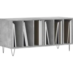vidaXL Platenkast 100x38x48 cm bewerkt hout betongrijs