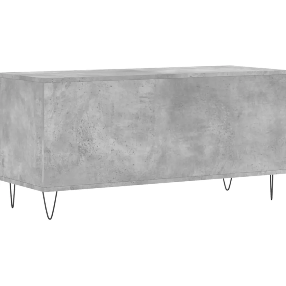 vidaXL Platenkast 100x38x48 cm bewerkt hout betongrijs