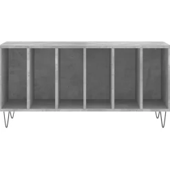 vidaXL Platenkast 100x38x48 cm bewerkt hout betongrijs