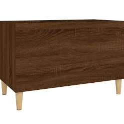 vidaXL Platenkast 74,5x38x48 cm bewerkt hout bruin eikenkleur