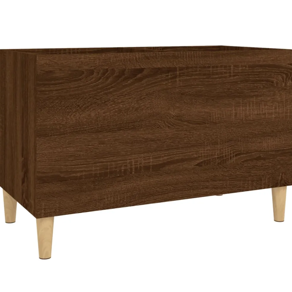 vidaXL Platenkast 74,5x38x48 cm bewerkt hout bruin eikenkleur