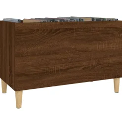 vidaXL Platenkast 74,5x38x48 cm bewerkt hout bruin eikenkleur