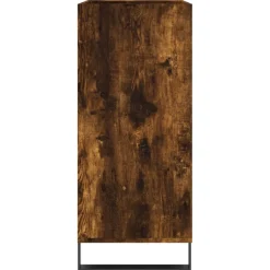 vidaXL Platenkast 84,5x38x89 cm bewerkt hout gerookt eikenkleurig
