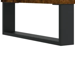 vidaXL Platenkast 84,5x38x89 cm bewerkt hout gerookt eikenkleurig