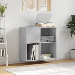 vidaXL Platenkast 84,5x38x89 cm bewerkt hout betongrijs