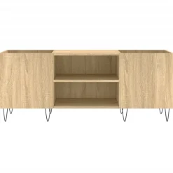 vidaXL Platenkast 121x38x48 cm bewerkt hout sonoma eikenkleurig