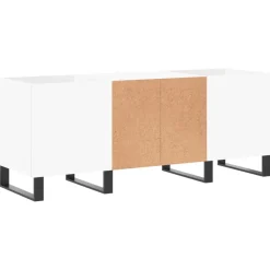 vidaXL Platenkast 121x38x48 cm bewerkt hout wit