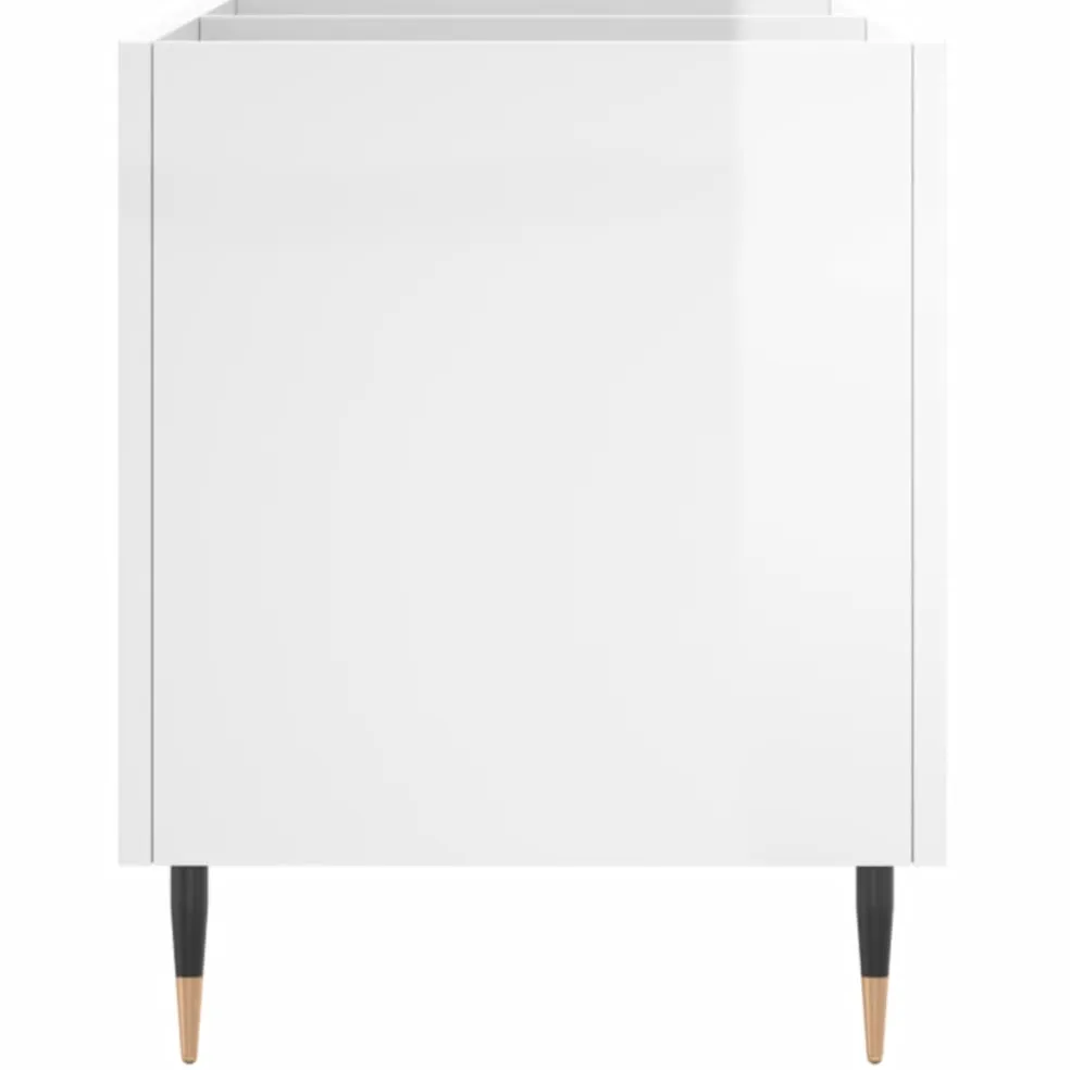 vidaXL Platenkast 121x38x48 cm bewerkt hout grijs sonoma eikenkleurig