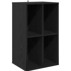 vidaXL Platenkast Zwart eiken 44,5 x 36,5 x 74,5 cm Bewerkt hout