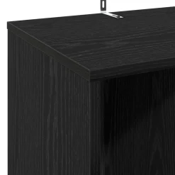 vidaXL Platenkast Zwart eiken 44,5 x 36,5 x 74,5 cm Bewerkt hout