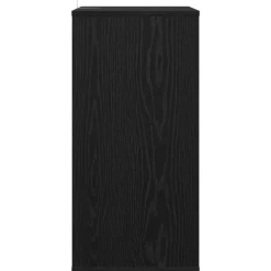vidaXL Platenkast Zwart eiken 44,5 x 36,5 x 74,5 cm Bewerkt hout