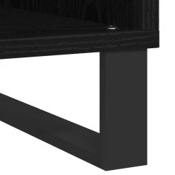 vidaXL Platenkast Zwart Eiken 84,5 x 38 x 89 cm Bewerkt hout