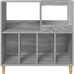 vidaXL Platenspeler Steun Grijs Sonoma 82 x 39,5 x 82,5 cm