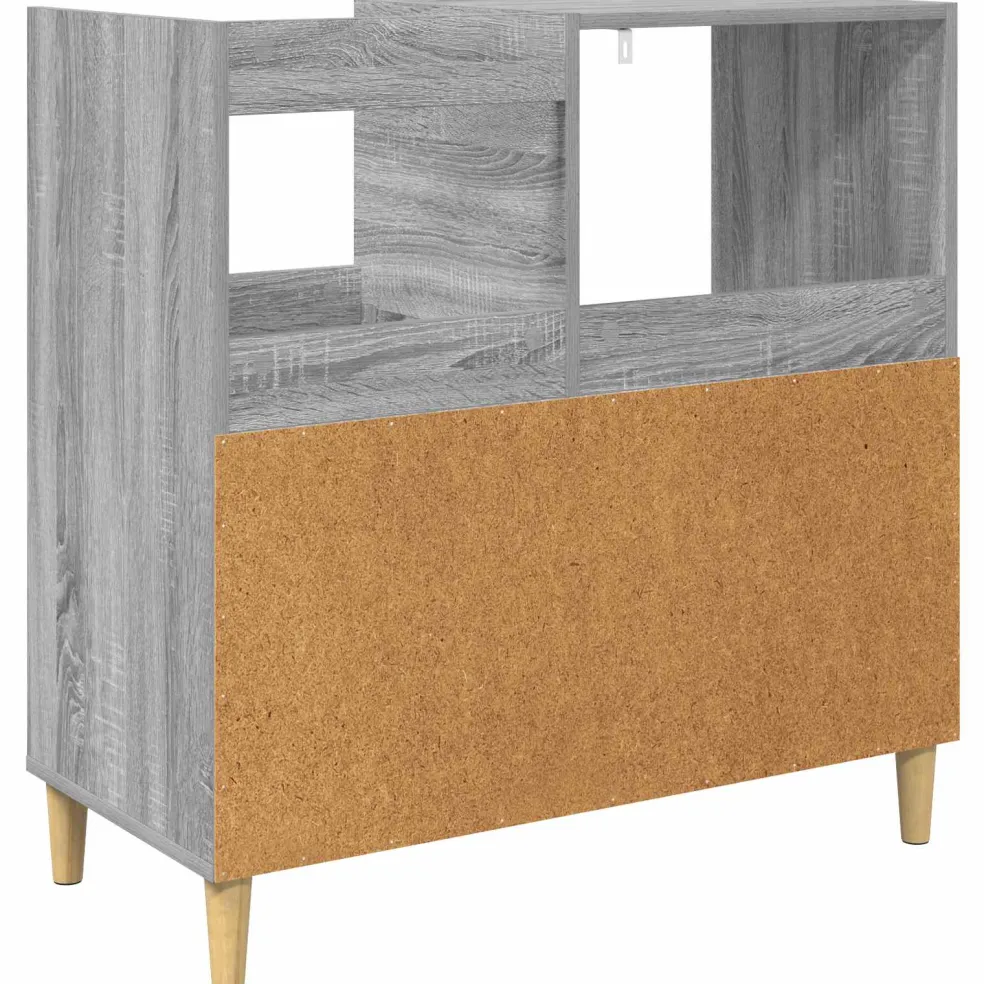 vidaXL Platenspeler Steun Grijs Sonoma 82 x 39,5 x 82,5 cm