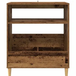 vidaXL Platenspeler Steun Oud hout 71 x 39,5 x 83 cm Bewerkt hout