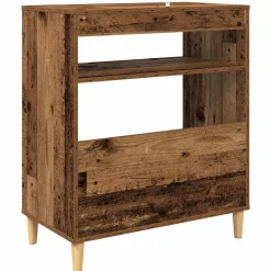 vidaXL Platenspeler Steun Oud hout 71 x 39,5 x 83 cm Bewerkt hout