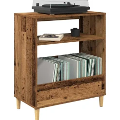 vidaXL Platenspeler Steun Oud hout 71 x 39,5 x 83 cm Bewerkt hout
