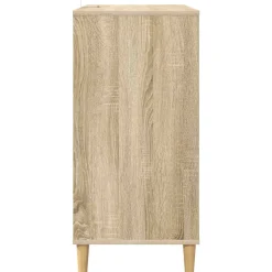 vidaXL Platenspeler Steun Sonoma Eiken 71 x 39,5 x 83 cm Bewerkt hout