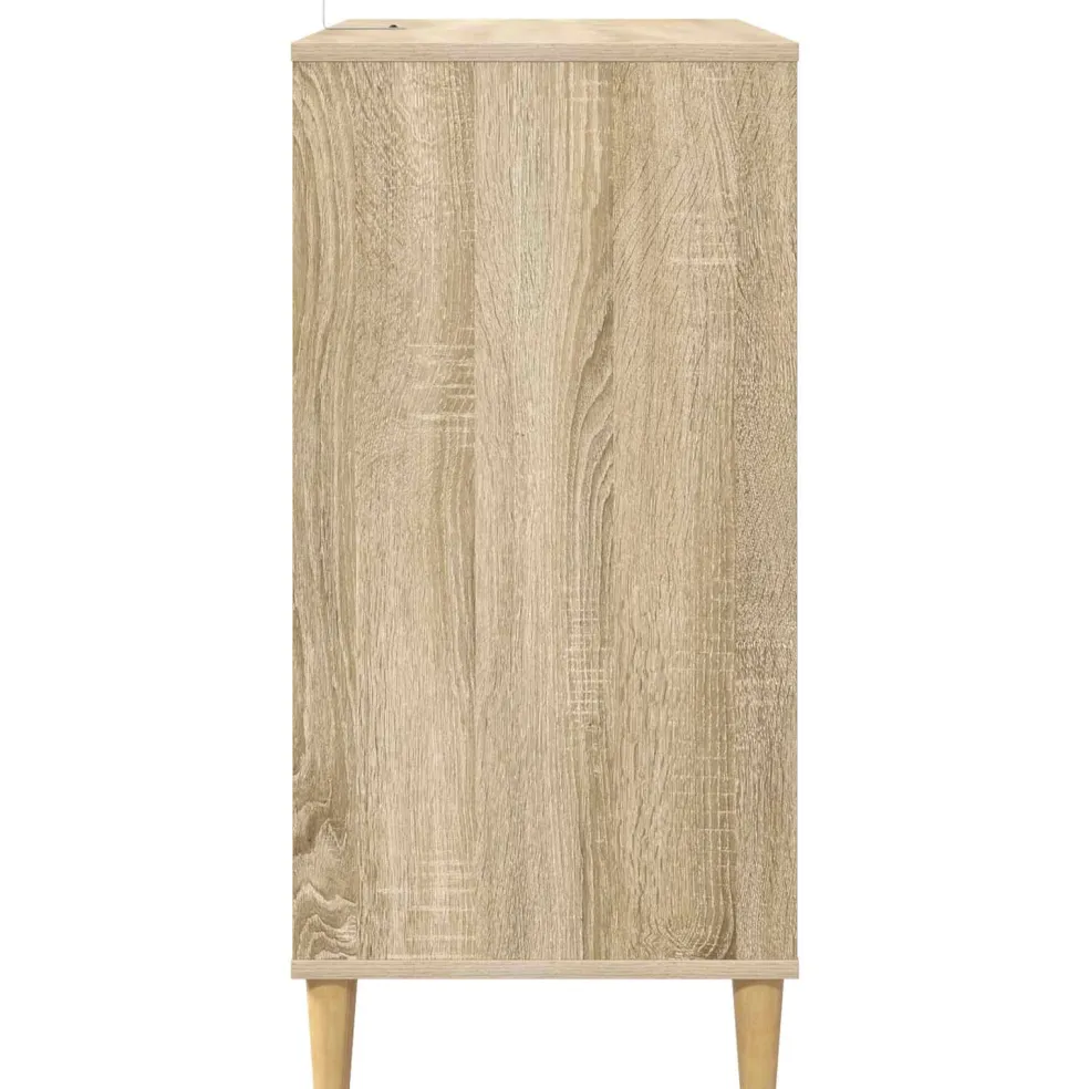 vidaXL Platenspeler Steun Sonoma Eiken 71 x 39,5 x 83 cm Bewerkt hout