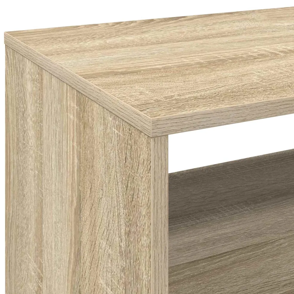 vidaXL Platenspeler Steun Sonoma Eiken 71 x 39,5 x 83 cm Bewerkt hout