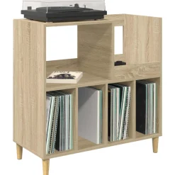 vidaXL Platenspeler Steun Sonoma Eiken 82 x 39,5 x 82,5 cm