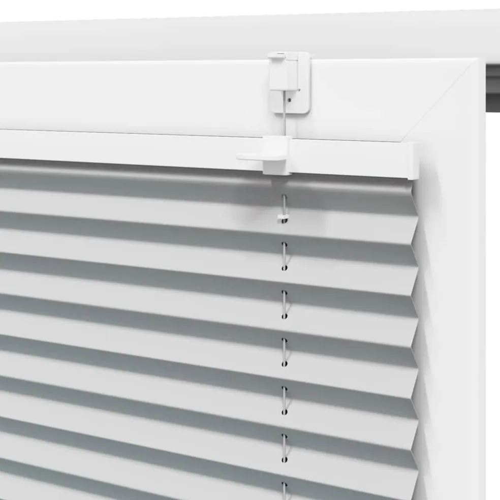 vidaXL Plissé rolgordijn 40x100 cm stofbreedte 39,4 cm lichtgrijs
