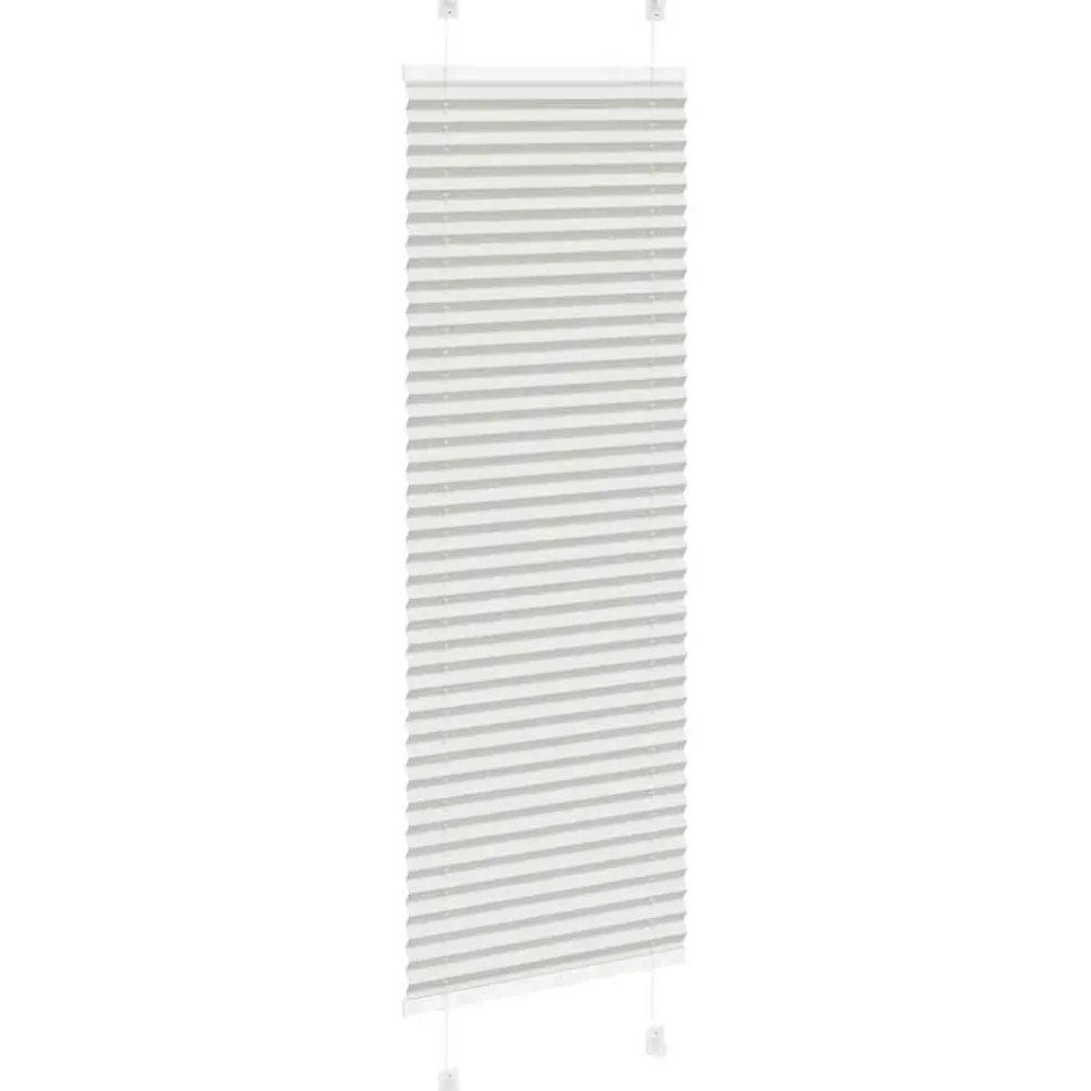 vidaXL Plissé rolgordijn 40x100 cm stofbreedte 39,4 cm lichtgrijs
