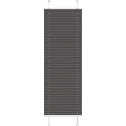 vidaXL Plissé rolgordijn 40x100 cm stofbreedte 39,4 cm polyester zwart