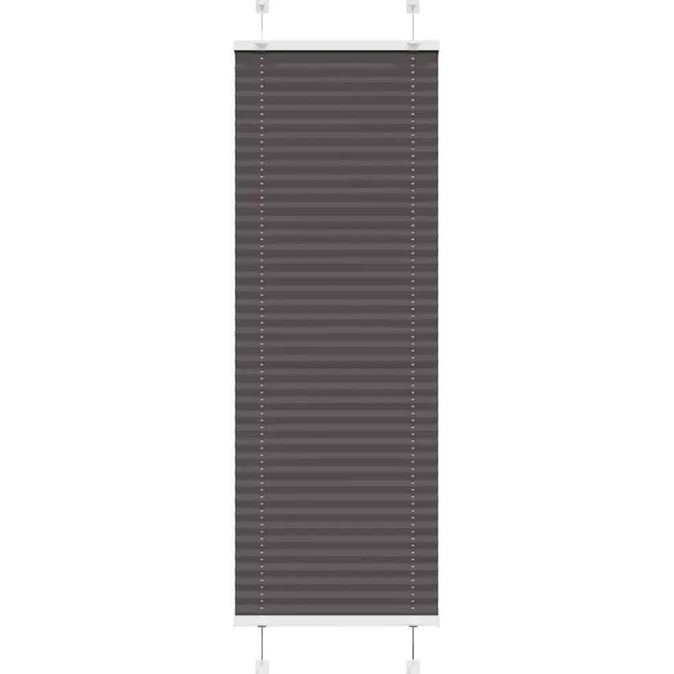 vidaXL Plissé rolgordijn 40x100 cm stofbreedte 39,4 cm polyester zwart