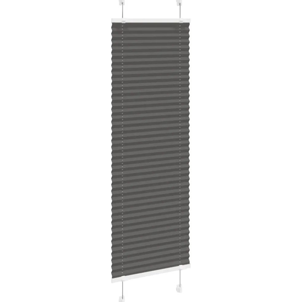 vidaXL Plissé rolgordijn 40x100 cm stofbreedte 39,4 cm polyester zwart