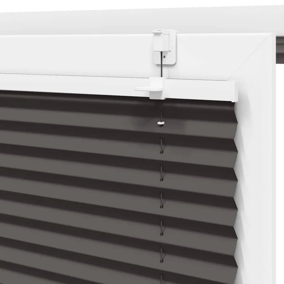 vidaXL Plissé rolgordijn 40x100 cm stofbreedte 39,4 cm polyester zwart