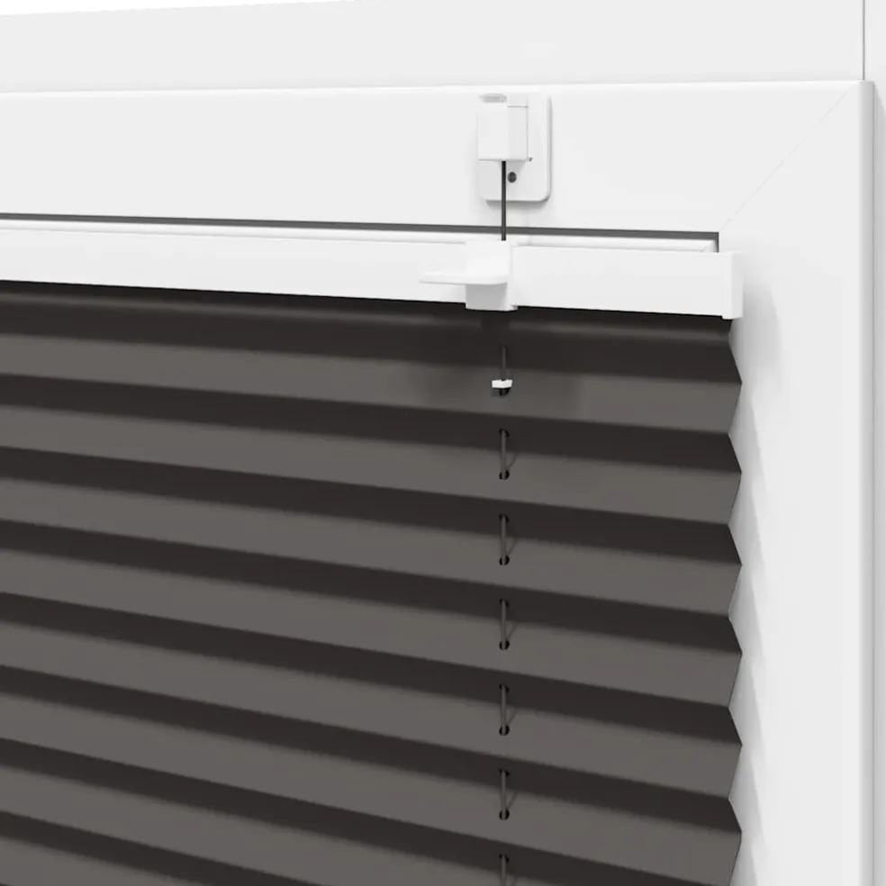 vidaXL Plissé rolgordijn 40x100 cm stofbreedte 39,4 cm polyester zwart
