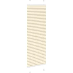 vidaXL Plissé rolgordijn 40x100 cm stofbreedte 39,4 cm polyester crème