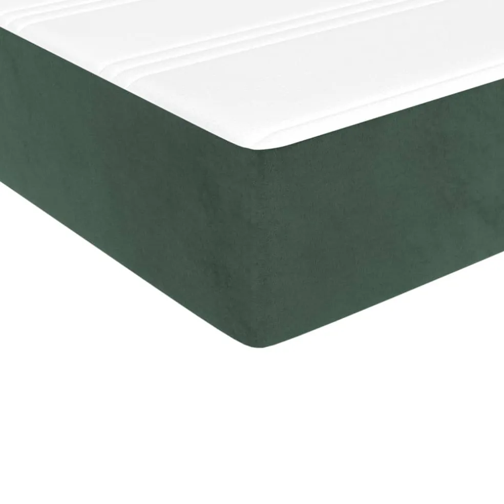 vidaXL Pocketveringmatras medium 80x200x20 cm fluweel donkergroen