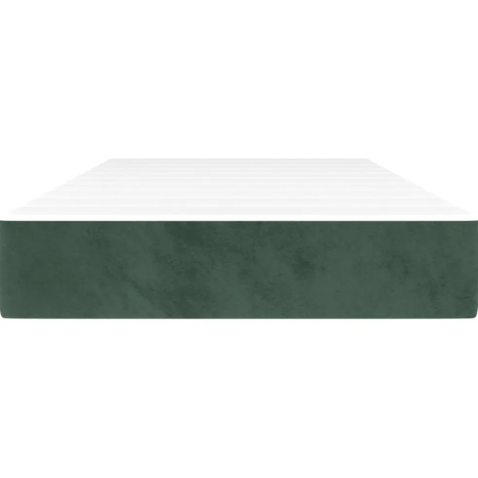 vidaXL Pocketveringmatras medium 80x200x20 cm fluweel donkergroen