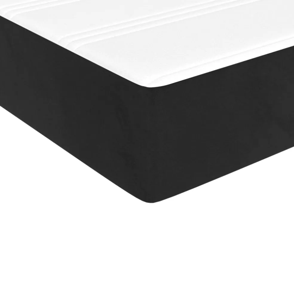 vidaXL Pocketveringmatras medium 80x200x20 cm fluweel zwart