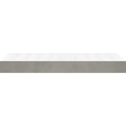 vidaXL Pocketveringmatras medium 80x200x20 cm fluweel lichtgrijs