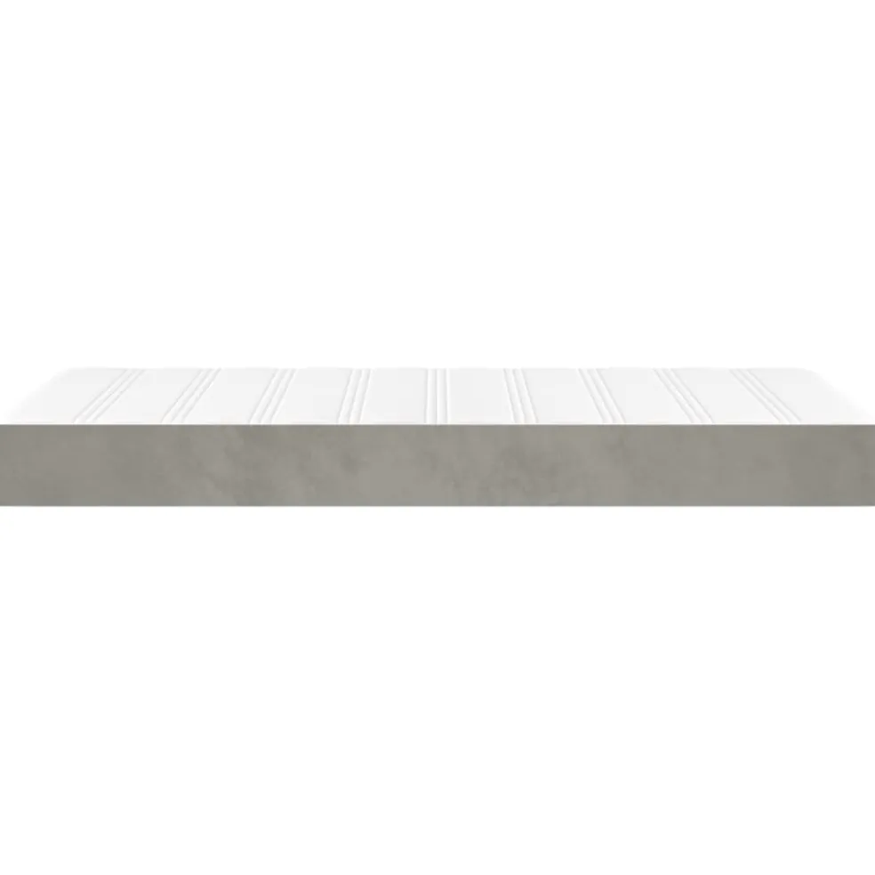 vidaXL Pocketveringmatras medium 80x200x20 cm fluweel lichtgrijs