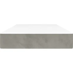 vidaXL Pocketveringmatras medium 80x200x20 cm fluweel lichtgrijs
