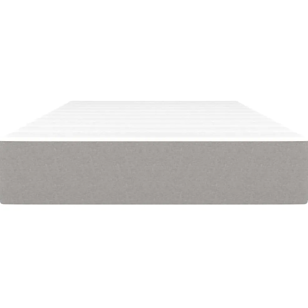 vidaXL Pocketveringmatras medium 80x200x20 cm stof lichtgrijs